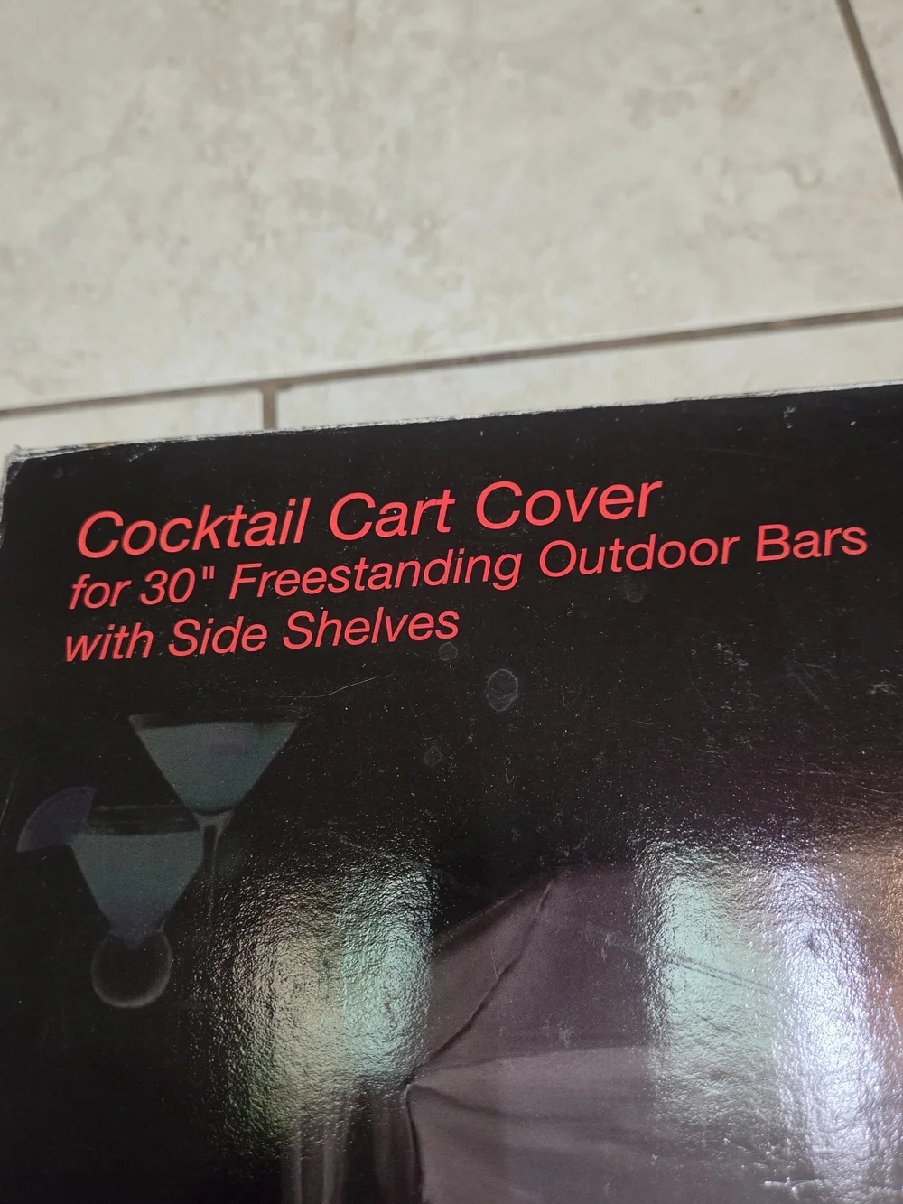 Cocktail Cart Cover - Black - Unbranded